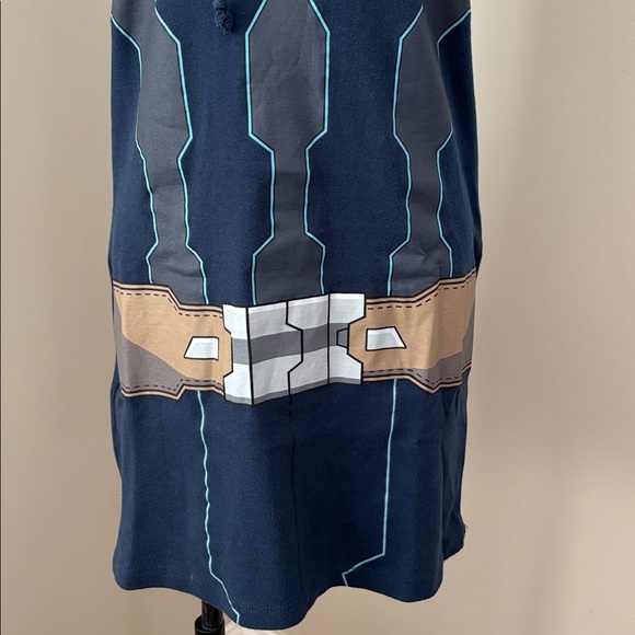 Mighty Fine Captain America Winter Solider Marvel Hooded Sleeveless Dress Size S - Picture 3 of 8